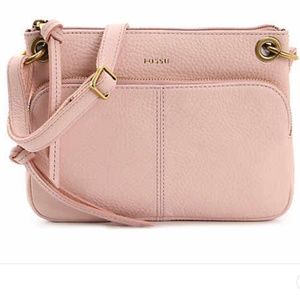 NWT Fossil "Karli" crossboody bag in dusty rose